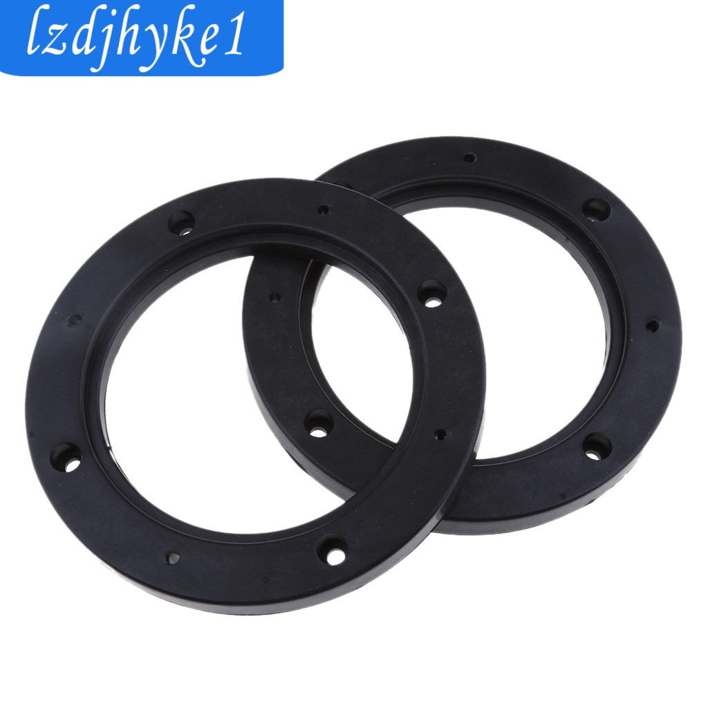 [Lzdjhyke1] 2 Chiếc Đen 4 Inch Âm Thanh Nổi Xe Ô Tô Loa Gắn Miếng Đệm Nhẫn Adapter