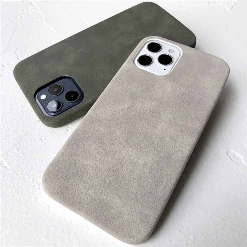 Ốp điện thoại da lộn họa tiết siêu mỏng cho iPhone 15 Plus 14 13 12 11 Pro Max 15promax 14promax 15plus 14plus Vỏ TPU mềm chống trượt
