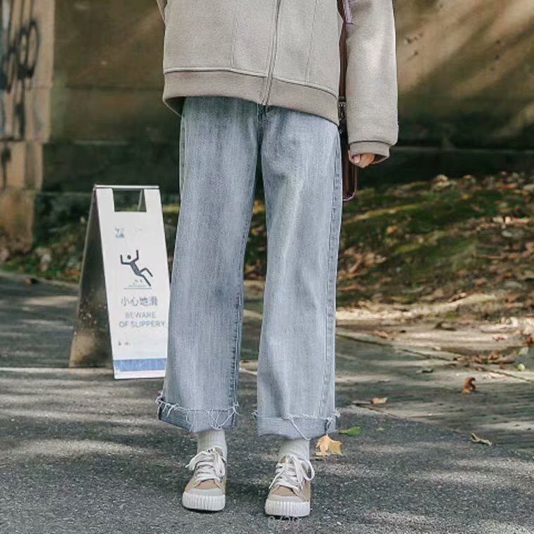 Ảnh Quần Jeans Dài Ống Rộng Cá Tính Dành Cho Nữ 2