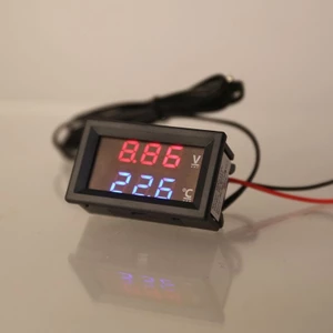 Đồng hồ hiển thị nhiệt độ nước và điện áp 12V/ 24V dành cho ô tô
