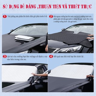 Bạt Che Nắng Kính Lái Ô Tô, Tấm Che Nắng Ô Tô 3 Lớp Tráng Bạc - Chống Nóng Cách Nhiệt Hiệu Quả VERSION 2