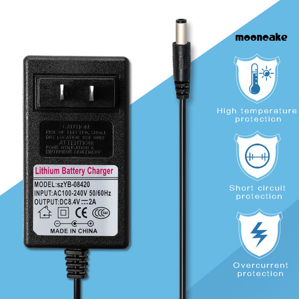 * mặt trăng * 21V / 2A 8.4V / 2A 12.6V / 2A 16.8V / 2A Bộ chuyển đổi nguồn điện Sạc pin Lithium