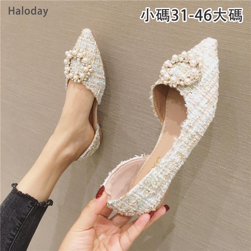 Size Lớn (31-46) Tất Cả Trận Đấu Bên Rỗng Mũi Nhọn Bằng Phong Cách Cổ Tích Giày Đơn Nữ Giày Dạ Hội Giày Đậu Hà Lan Size Lớn 46 45 44 43 Thoải Mái Công Nhân Văn Phòng Chị Em