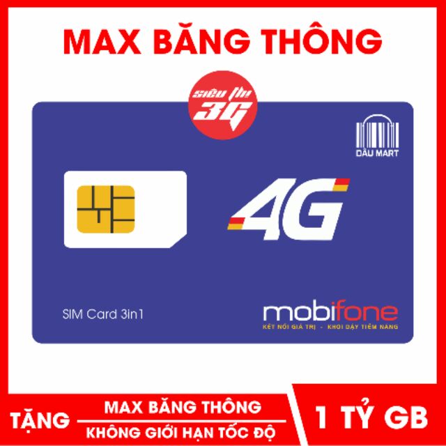 Sim 4G Tỷ phú Gigabyte truy cập mạng thỏa thích