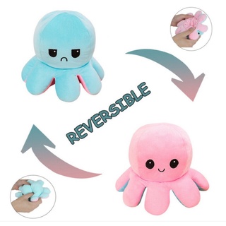 20CM Bạch Tuộc Đồ Chơi Nhồi Bông Búp Bê Bạch Tuộc Có Thể Đảo Ngược Sang Trọng Lưỡng Cực Sang Trọng Quà Tặng Cho Trẻ Em