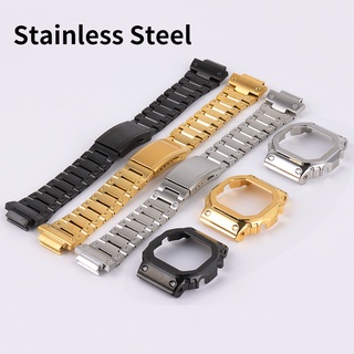 Dây đeo bằng thép không gỉ + Viền cho Casio G-shock DW5600 / 5610 GW5600E DW / GW5000 DW5035 Phụ kiện vòng đeo tay bằng kim loại
