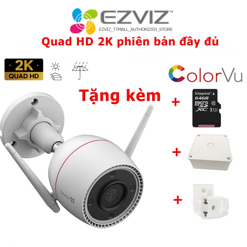 Mô tả Camera wifi ngoài trời ezviz H3C outpro 3M 2k ( Quad HD ) siêu nét có màu ban đêm - 1