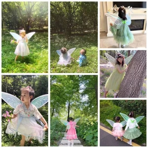 Mya Fairy Wings Dành Cho Trẻ Em Người Lớn Trang Phục Halloween Cho Cánh Bướm Thiên Thần Cổ Tích Trang Phục LED Phát Sáng Công Chúa Cổ Tích W