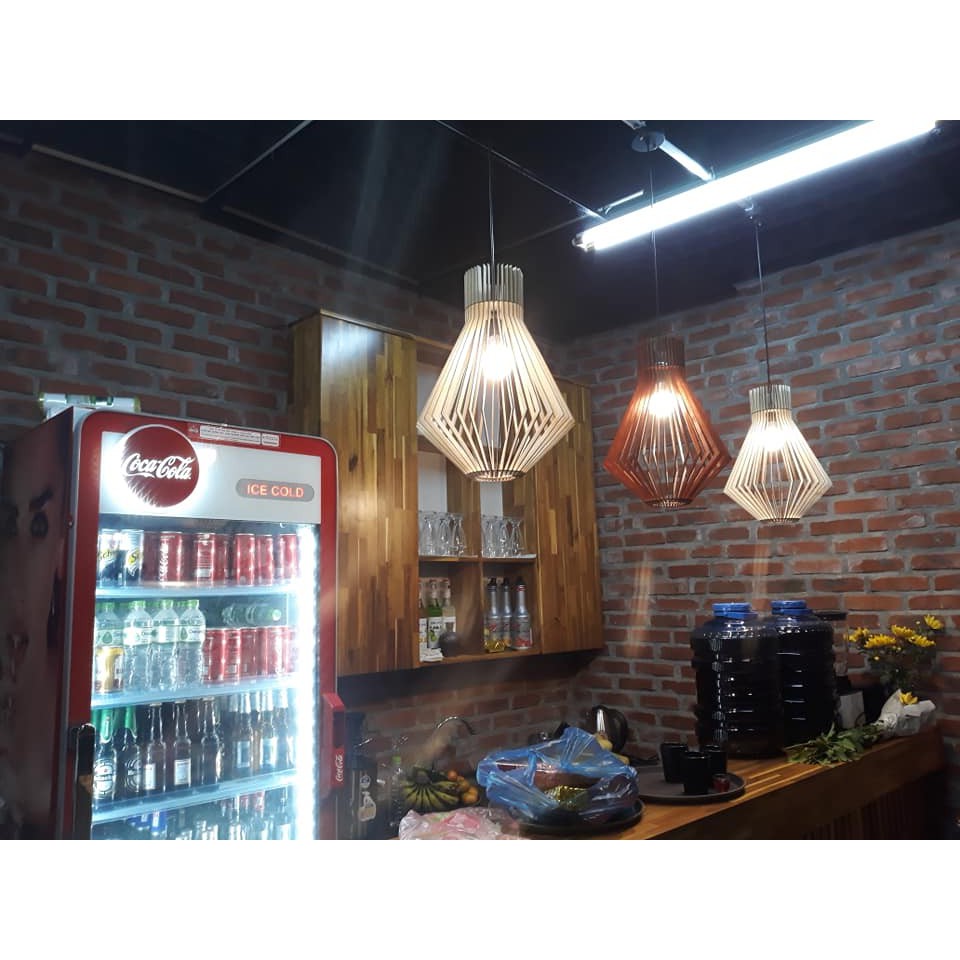 Đèn Gỗ DIY 136 trang trí cửa hàng