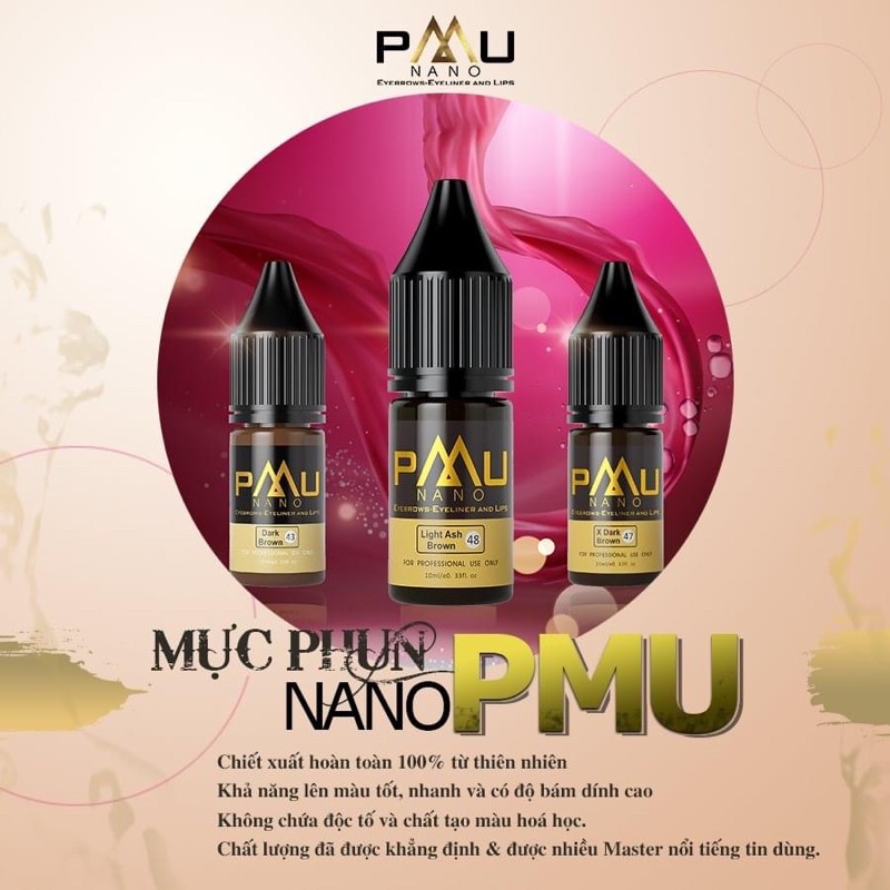 Mực Nano PMU Phun Xăm Mày, Môi, Mí