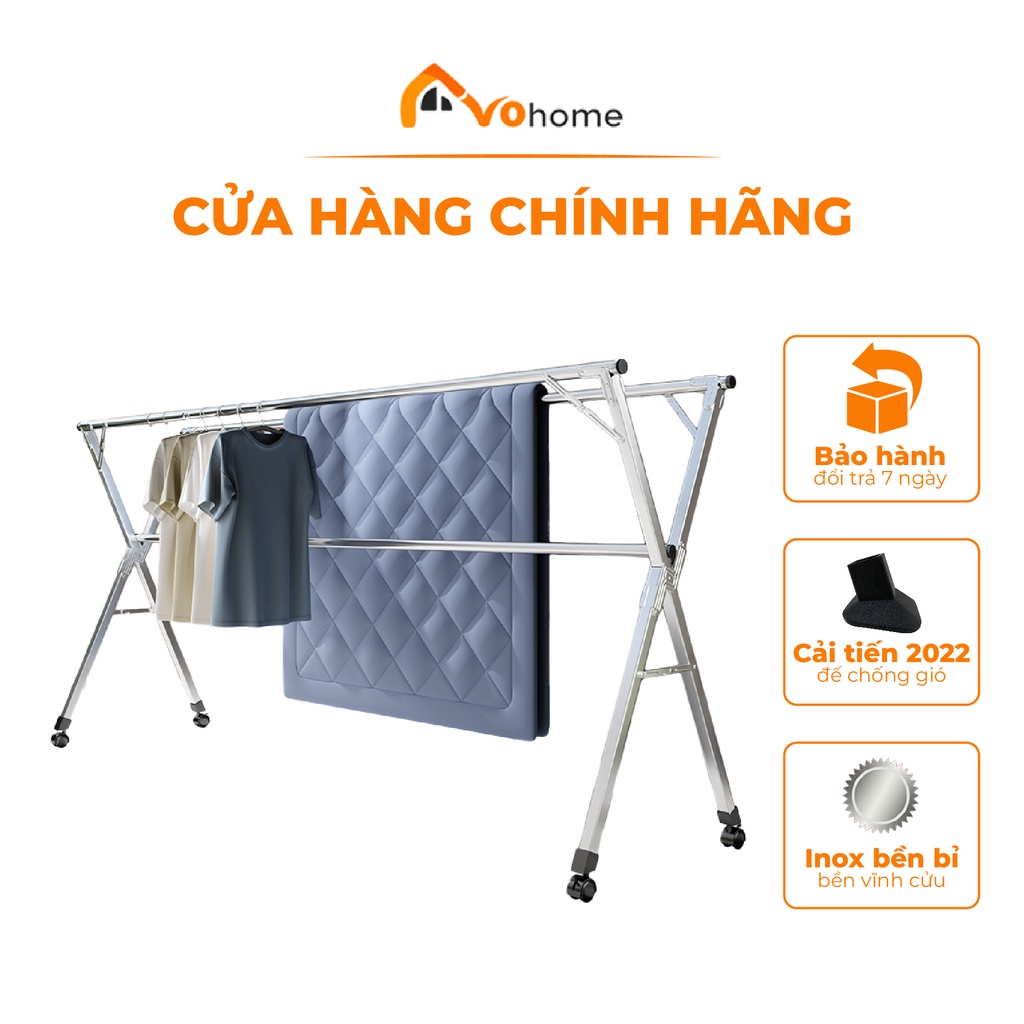 Đánh Giá Sào Phơi Quần Áo AVOHOME Chính Hãng: Giàn Phơi Inox Có Bánh Xe Bền Đẹp