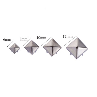 Risedot 100 đinh tán hình vuông cỡ 6/8/10/12mm bằng đồng chuyên làm đồ da thủ công