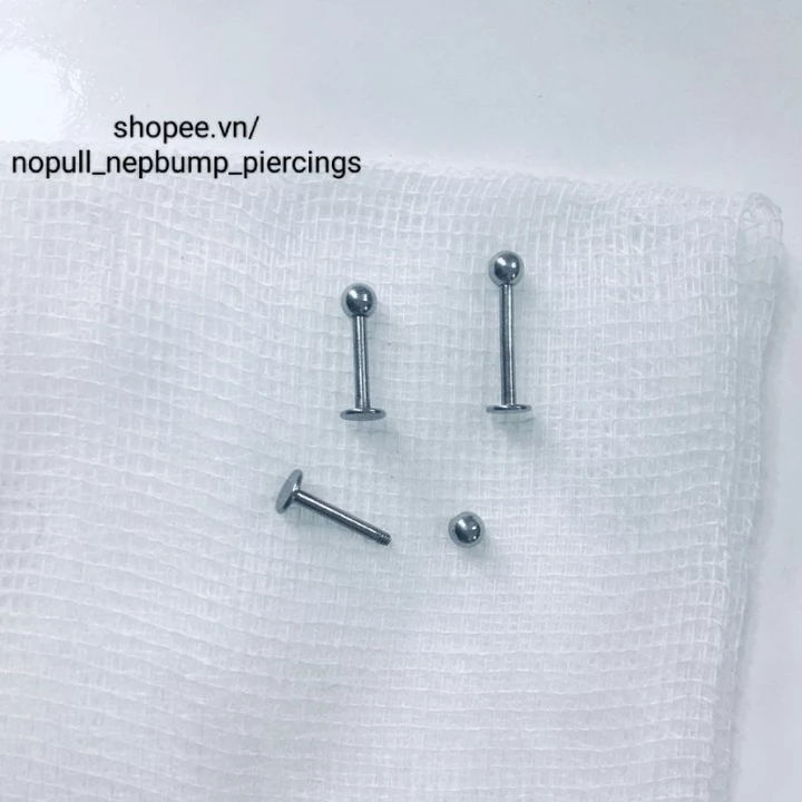 (1 chiếc) KHUYÊN CƠ BẢN - Khuyên tai - Khuyên môi - Khuyên Thép Y Tế - Khuyên tai, môi, nẹp bump