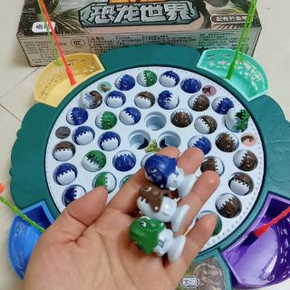 Trò chơi câu cá 5 cần mẫu khủng long loại to sạc pin