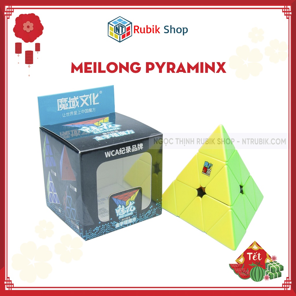 Rubik Kim Tự Tháp Meilong Pyraminx Stickerless không viền ...