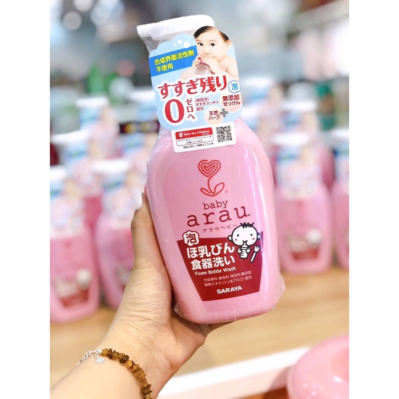 Nước rửa bình Arau Baby Nhật Bản chai 500ml /túi 450ml hanzomart