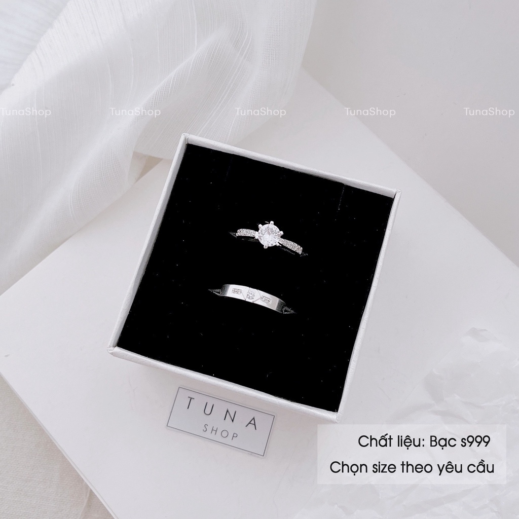 925 Silver Couple Rings by TuNa Silver - Trang sức bạc