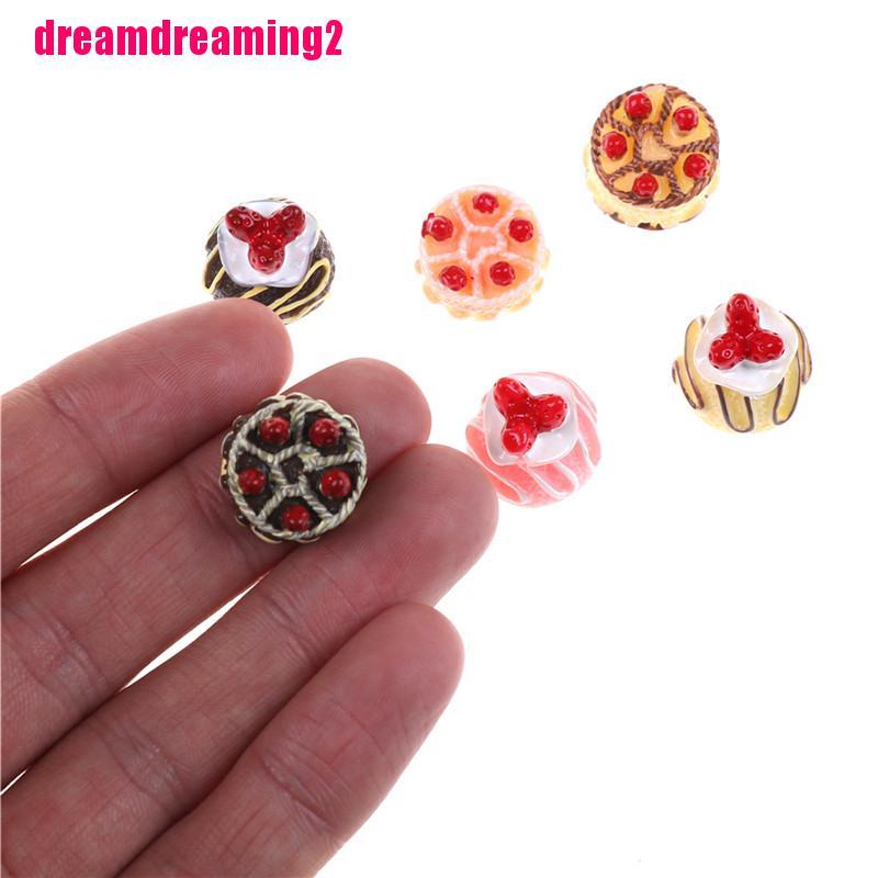 Bộ 6 Mô Hình Bánh Tráng Miệng 3d Trang Trí Nhà Búp Bê