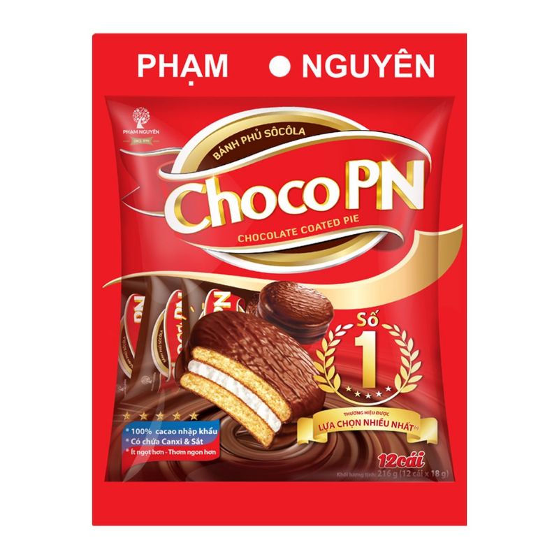 Combo 2 gói CHÍNH HÃNG Bánh Choco PN - Thương hiệu số một 216g | Shopee ...