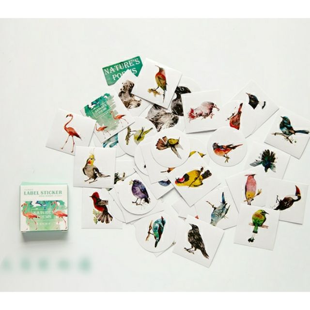 Label sticker mini hộp 40 tấm