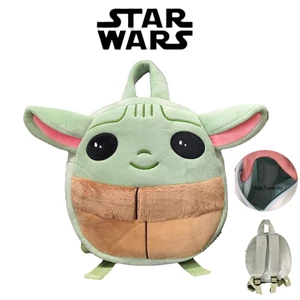 8.6in Disney Baby Yoda Plush Backpack Star Wars Anime Figures Doll School Bag Cute Backpack Toys Gift For Children