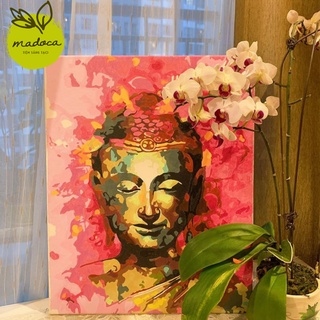 Tranh tô màu số hóa Madoca có khung 40x50cm chân dung Đức Phật T2042