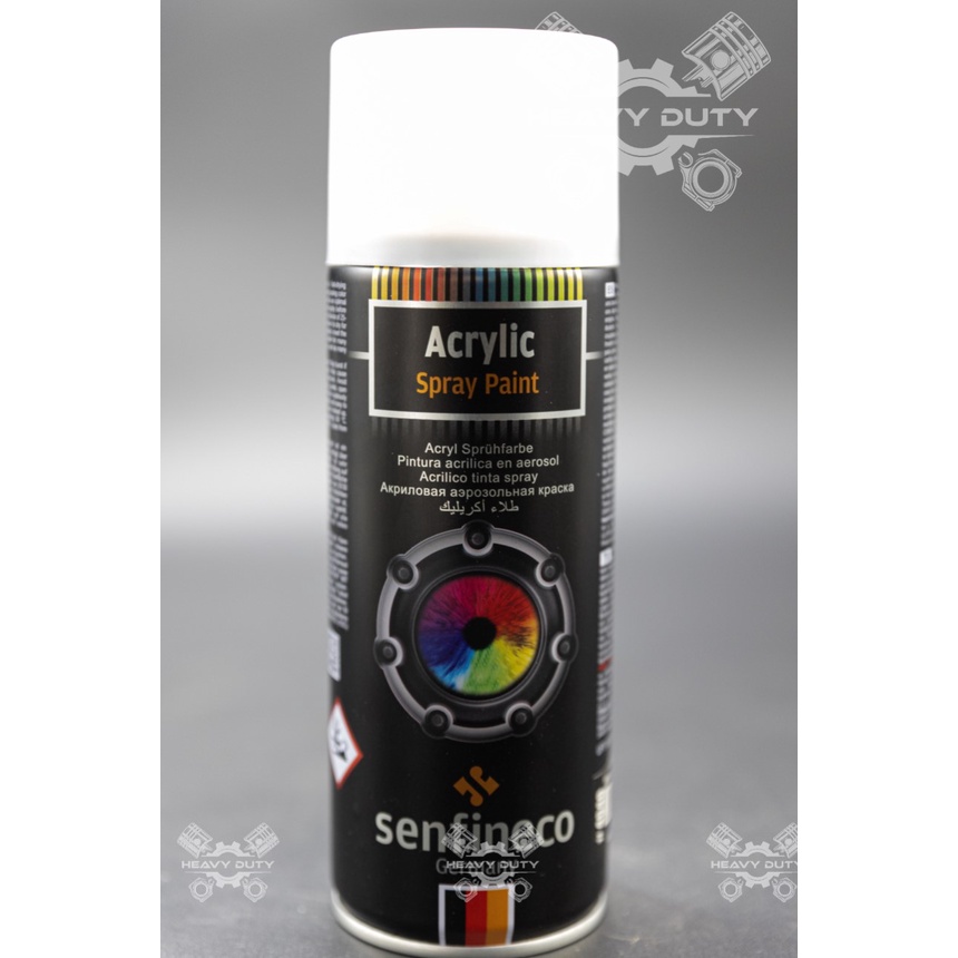 Sơn Xịt Trắng Đen Bóng Mạ Kẽm Trắng Xám Chịu Nhiệt Senfineco Acrylic