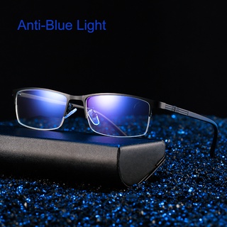 Kính đọc sách chống ánh sáng xanh Kinh doanh Kính mắt hợp kim titan không hình cầu Ống kính phủ 12 lớp Nam Nữ