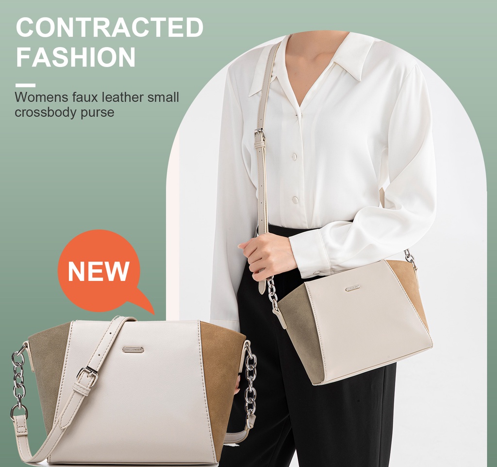 Mô tả Túi đeo chéo DAVID JONES bằng da pu phối dây xích thời trang mùa xuân cho nữ - 2