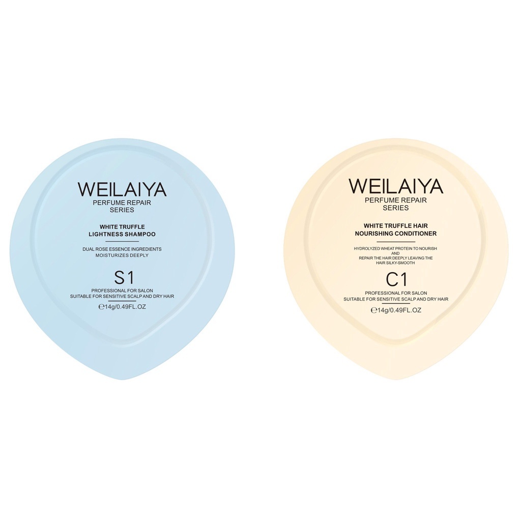 Dầu gội dầu xả phục hồi tóc đa tầng nấm Truffle Weilaiya 14g+14g - Út store