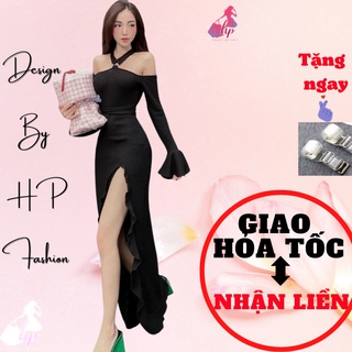 Đầm body xẻ tà, váy yếm tay loa dáng dài sang chảnh tôn dáng kiểu ...