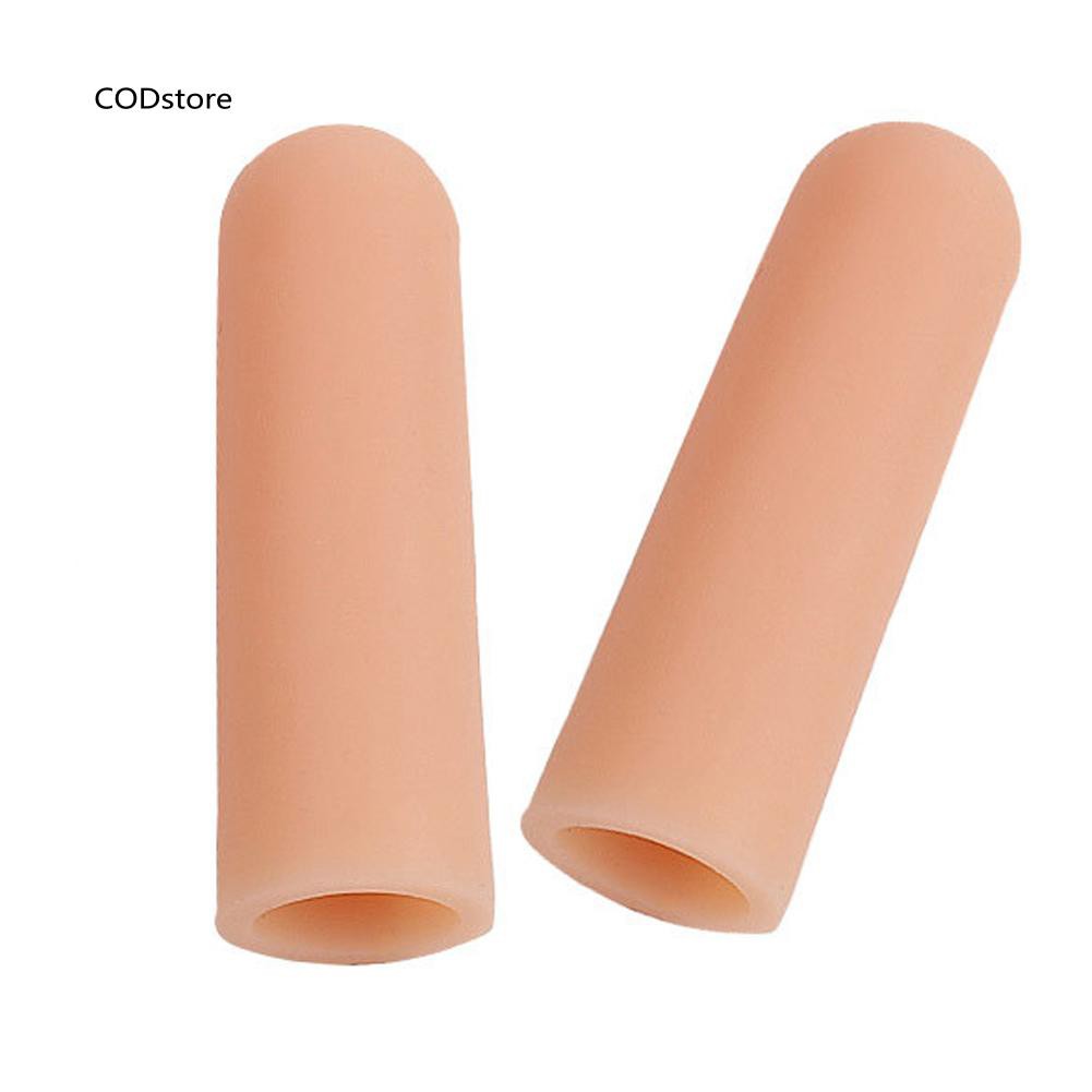 Set 1 cặp ống silicon mềm bảo vệ giảm đau đầu ngón tay đa dụng