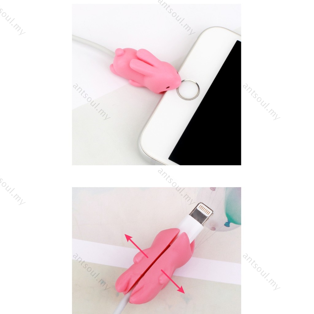 Phụ kiện thú silicon bọc bảo vệ đầu dây cáp sạc USB Cable Bite siêu cute siêu dễ thương