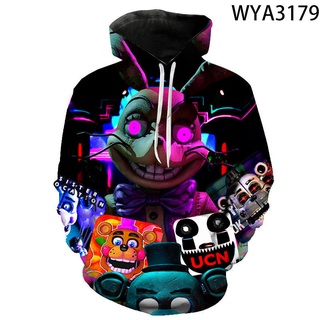 Áo hoodie unisex FNAF Năm Đêm tại Freddy's, phù hợp cho cả nam và nữ