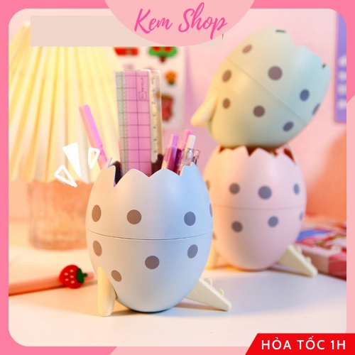 Hộp đựng bút trứng khủng long dễ thương cute nhiều màu ngộ nghĩnh - Kemshop K304
