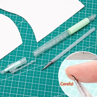 DIY - Bút dao cắt, dao rọc, trổ, khắc sticker, washi dạng bút có thể thu gọn 🐻🌸