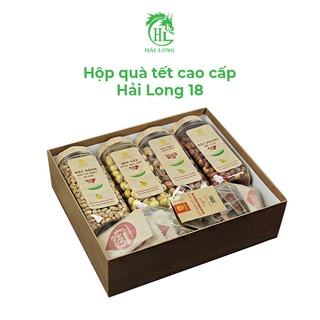 Hộp quà Tết thực phẩm Hải Long 18 sang trọng lịch sự, quà biếu tặng ý nghĩa dịp cuối năm quý | HẢI LONG