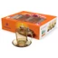 Bộ ly/cốc đĩa uống trà thủy tinh cao cấp LOTUS GLASS VTC185 Cốc uống trà có quai 280ml thiết kế trang nhã, tinh tế