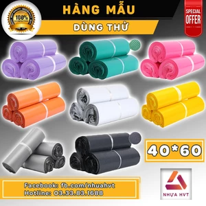 Túi gói hàng niêm phong NHỰA HVT, túi đóng hàng có băng keo size 40*60
