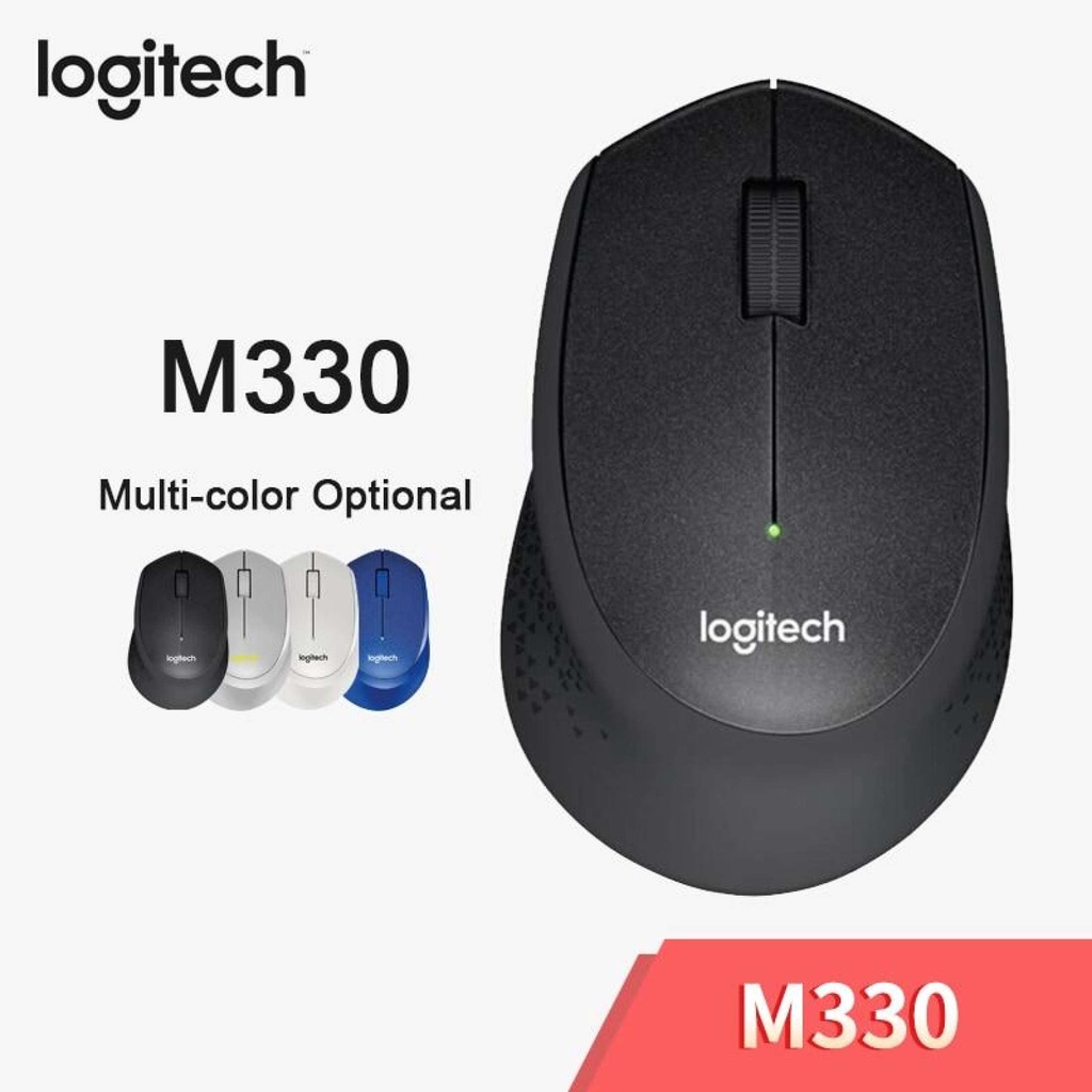 Chuột Không Dây Logitech M330 Chuột Quang Không Tiếng USB Băng Tần 2.4GHz Độ Phân Giải 1000DPI Dành Cho Làm Việc Tại Nhà