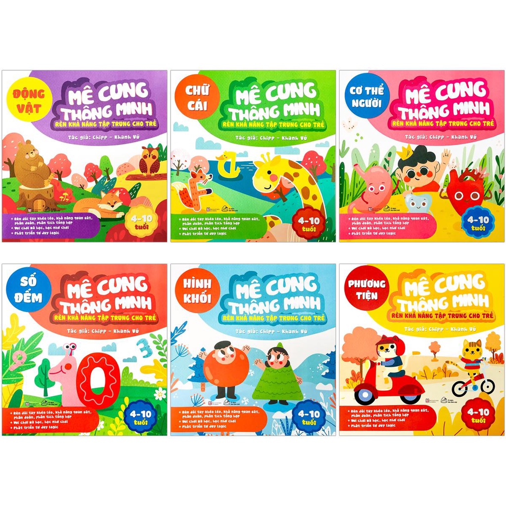 Mô tả Sách - Mê Cung Thông Minh - Rèn Khả Năng Tập Trung Cho Trẻ - Bộ 6 quyển, lẻ tùy chọn (4-10 tuổi) - 1