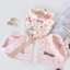 Set 3 Yếm Ăn Cotton Thấm Hút Tốt In Họa Tiết Công Chúa Xinh Xắn Dành Cho Các Bé