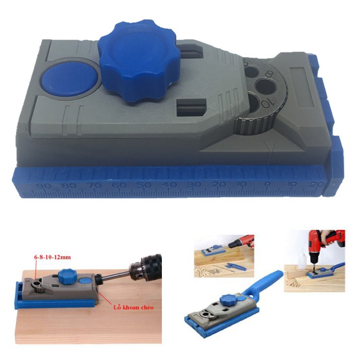 ❤️FREESHIP❤️ Cữ khoan chéo cữ khoan chốt gỗ - Cữ khoan gỗ hai trong một