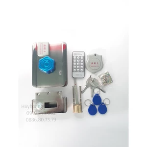 Khóa điện RFID thẻ từ - Dùng Nguồn 12V và dùng pin