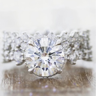 Nhẫn Mạ Bạc 925 Đính Đá Zircon Đơn Giản Thời Trang Cho Nữ