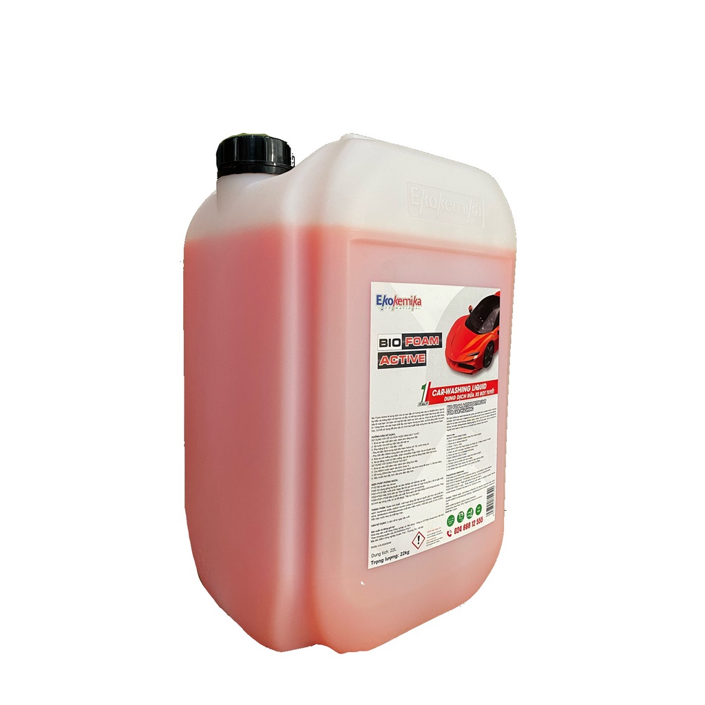 NƯỚC RỬA Ô TÔ XE MÁY BỌT TUYẾT TRUYỀN THỐNG EKOKEMIKA ITALY BIO FOAM ACTIVE - 20L