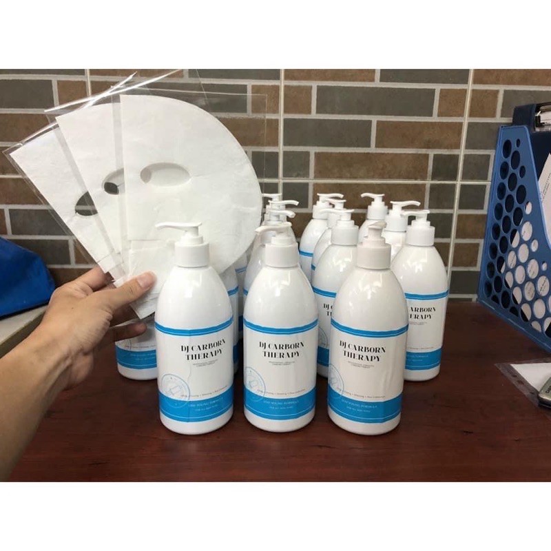 Mặt nạ thải độc DJ Carbon Therapy CO2 chai  500ml + 35 Mặt Nạ Giấy
