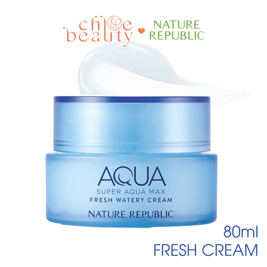 Kem dưỡng ẩm nước biển sâu cho da dầu NATURE REPUBLIC Super Aqua Max Fresh Watery Cream 80ml