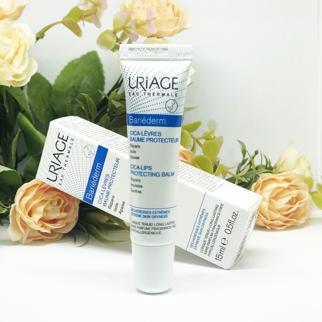 Kem chăm sóc môi khô, nứt nẻ Uriage Bariéderm Cica - Levres Baume Reparateur Tuýp 15ml