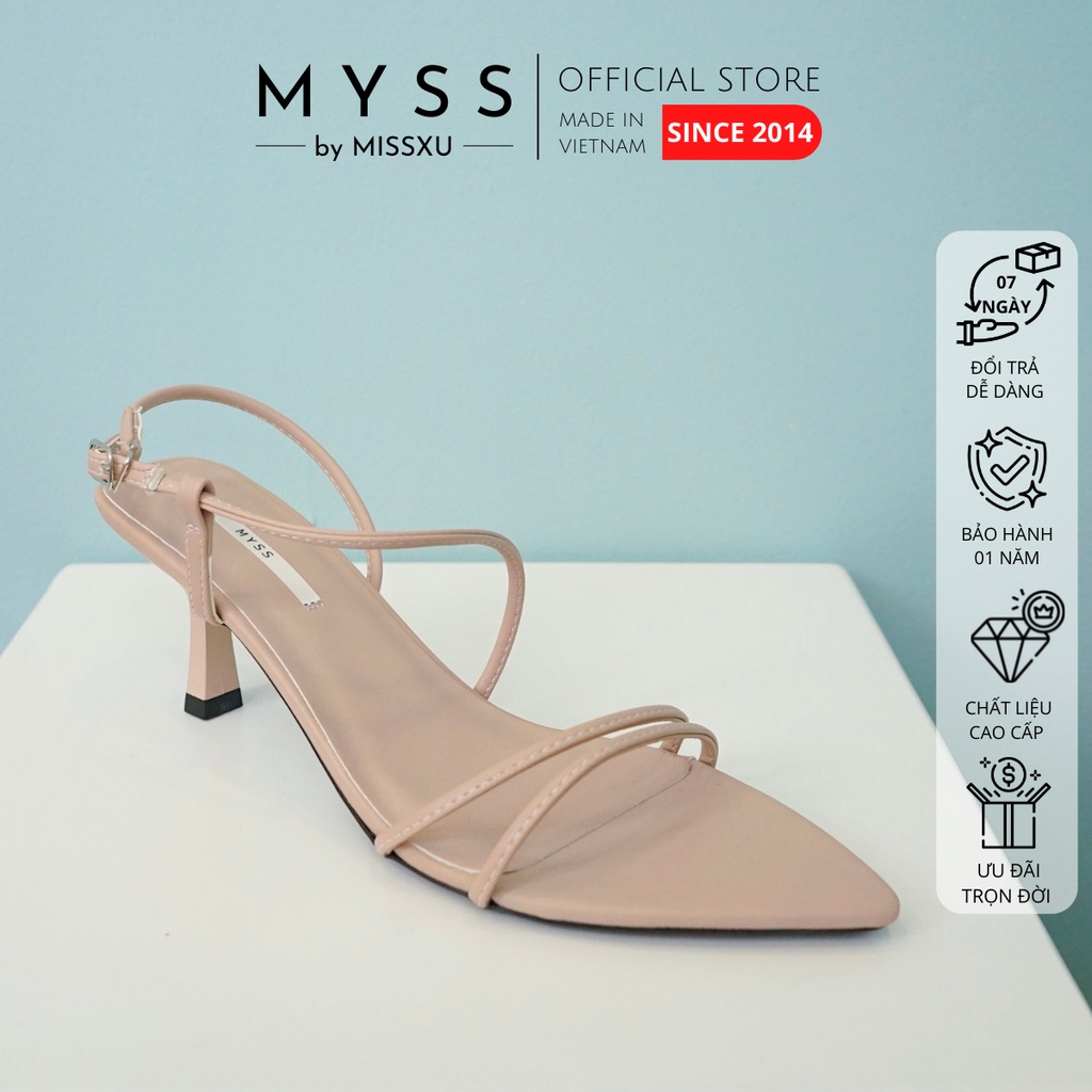 Giày sandal nữ MYSS mũi nhọn dây mảnh 7cm thời trang - SD66